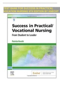 Test Bank for Success in Practical Vocational Nursing 9th Edition by Knecht All Chapters