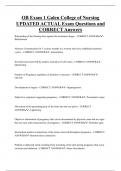 OB Exam 1 Galen College of Nursing UPDATED ACTUAL Exam Questions and  CORRECT Answers