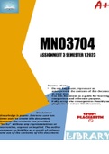 MNO3704 ASSIGNMENT 3 SEMESTER 1 2023