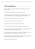 LAT Certification exam 2023 with 100&percnt; correct answers