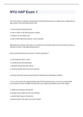 NYU HAP Exam 1 2023 with 100&percnt; correct answers