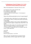Cardiopulmonary Exam &num;2 &lpar;Chapter 4&comma; 5&comma; 6&comma; 7&comma; & 8&rpar; QUESTIONS WITH COMPLETE SOLUTIONS