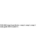 NUR 280 Comp Exam Review- comp 1, comp 2, comp 3 study guide 2023 Graded A+.