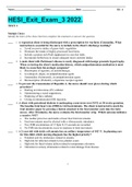 HESI Exit Exam 3 2022Questions & Answers Graded A.