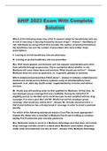 AHIP 2023 Exam With Complete Solution