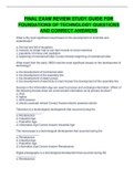 FINAL EXAM REVIEW STUDY GUIDE FOR FOUNDATIONS OF TECHNOLOGY QUESTIONS AND CORRECT ANSWERS