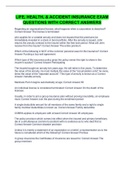 LIFE&comma; HEALTH&comma; & ACCIDENT INSURANCE EXAM  QUESTIONS WITH CORRECT ANSWERS