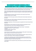 RN CONCEPT-BASED ASSESS LEVEL 1 QUESTIONS WITH 100&percnt; CORRECT ANSWERS