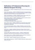 Defination of Professional Nursing for  Medical-Surgical Nursing