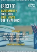 ISC3701 Assignment 2 (Answers) 2023 (789820) Due 3rd May 2023 (Buy Quality and see the EXAMPLE  page provided)