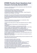 CPNRE Practice Exam Questions And Answers Correctly Solved 2023&excl;&excl; 