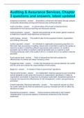 Auditing & Assurance Services&comma; Chapter 3 questions and answers&comma; latest updated