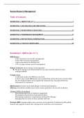 Samenvatting Human Resource Management - BDK versie - van het boek en lectures 