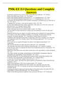 PMK-EE E4 Questions and Complete Answers