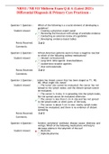  NR 511 Midterm Exam Q & A &lpar;Latest 2021&rpar; Differential Diagnosis & Primary Care Practicum - Chamberlain
