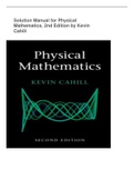 Solution Manual for Physical Mathematics, 2nd Edition by Kevin Cahill.