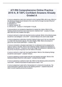 ATI RN Comprehensive Online Practice 2019  A&comma; B 100&percnt; Confident Answers Already Graded A