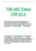 NR 602 Final exam 158 Q/A