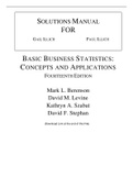Basic Business Statistics 14e Mark Berenson David Levine Kathryn Szabat &lpar;Solution Manual with Test Bank&rpar;&Tab;
