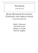 Basic Business Statistics 14e Mark Berenson David Levine Kathryn Szabat (Test Bank)
