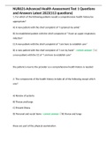 NUR631-Advanced Health Assessment Test 1 Questions and Answers Latest 2023(113 questions)