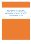 Test Bank for Digital Radiography and PACS 3rd Edition by Carter.
