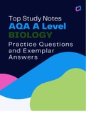AQA A Level Biology Past Paper Practice Questions and Exemplar Answers (A* Achieved)