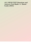 ALL HESI EXIT Questions and Answers Test Bank&semi; A&plus; Rated Guide &lpar;2022&rpar;