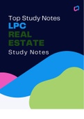LPC Real Estate Study Notes (Distinction Grade)