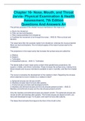 Jarvis Physical Examination & Health Assessment 8th ed&period; TEST BANK 2023 Update&comma;Chapter 12&colon; Skin&comma; Hair&comma; and Nails Jarvis&colon; Physical Examination & Health Assessment&comma; 7th Edition&comma;Jarvis Physical Examination & Health Assessment 8th ed&period; Chapter 3- Assessment Tec