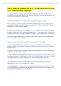 NHA&colon; Medical Assistant&lpar;CCMA&rpar; Certification Practice Test 2&period;0 A &lpar;with complete solutions&rpar;