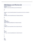 DSA Basics and Review &lpar;2&rpar; 2023 with complete solution questions and answers