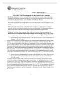 Development of the American Economy Worksheet