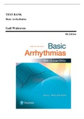Test Bank - Basic Arrhythmias, 8th Edition (Walraven, 2017), Chapter 1-8 | All Chapters