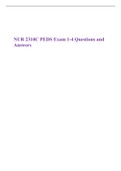 NUR 2310C PEDS Exam 1-4 Questions and Answers