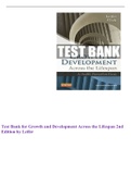 Test Bank for Growth and Development Across the Lifespan 2nd Edition by Leifer