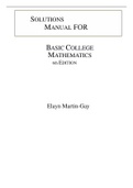 Basic College Mathematics, 6e Elayn Martin-Gay (Solution Manual)