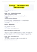 Biology - Pathogens and  transmission
