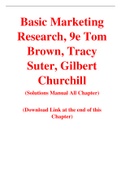 Basic Marketing Research, 9e Tom Brown, Tracy Suter, Gilbert Churchill (Solution Manual)