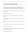 ALF Core Training Florida exam 2023 with 100&percnt; correct answers