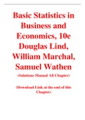 Basic Statistics in Business and Economics, 10e Douglas Lind, William Marchal, Samuel Wathen (Solution Manual)