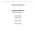Consumer Behaviour Buying, Having, and Being, 8th Canadian Edition, 8e Michael Solomon, Katherine White, Darren Dahl (Solution Manual)