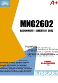 MNG2602 Assignment 1 (ANSWERS) 3 APRIL 2023