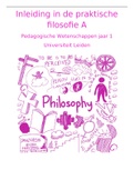 College aantekeningen inleiding in de praktische filosofie A