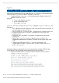 ATI CAPSTONE LEADERSHIP POST ASSSESSMENT  2023 QUESTIONS & ANSWERS ( A+ GRADED 100% VERIFIED)