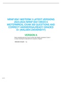 NRNP 6541 MIDTERM 3 LATEST VERSIONS 2023-2024 /NRNP 6541 WEEK 6 MIDTERM REAL EXAM 300 QUESTIONS AND CORRECT ANSWERS|ALREADY GRADED A+ (WALDEN UNIVERSITY)