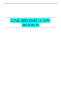 ADMS 1000 EXAM 1| YORK UNIVERSITY