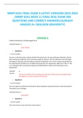 NRNP 6541 MIDTERM AND FINAL EXAMS  LATEST VERSIONS 2024 /NRNP 6541  REAL EXAM  QUESTIONS AND CORRECT ANSWERS WITH RATIONALES (VERIFIED ANSWERS)|ALREADY GRADED A+ 