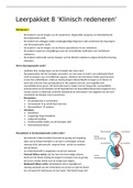 Samenvatting  Klinisch redeneren Leerpakket 8 &plus; oefentoets
