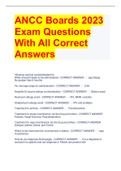 ANCC Boards 2023 Exam Questions With All Correct Answers 